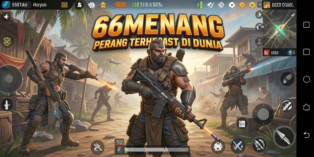 Tampilan menarik dalam pertempuran seru Battle Royale di 66MENANG.