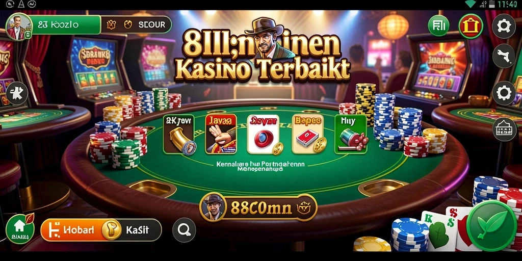 Tampilan gameplay 8II yang seru dan menantang dalam dunia Kasino.