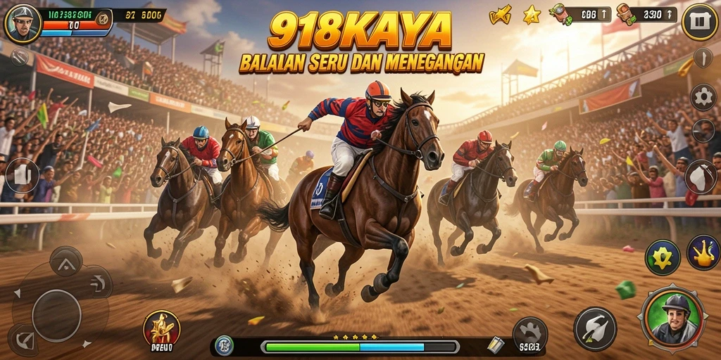 Tampilan gameplay balapan di 918KAYA yang mendebarkan.