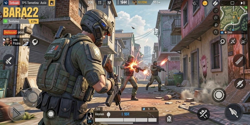 Tampilan gameplay seru dan strategi di BARA22.