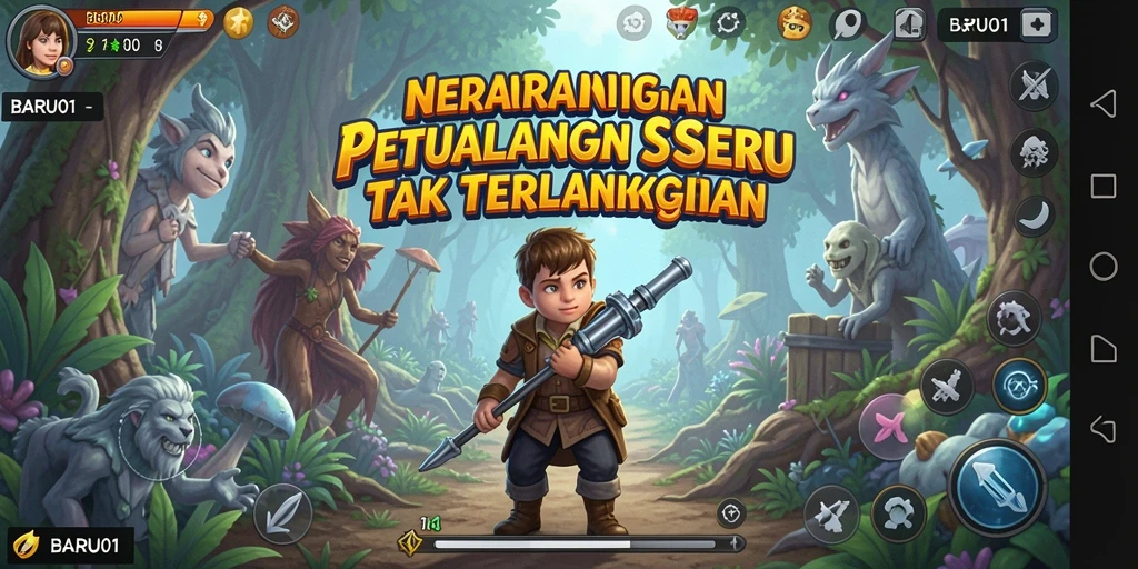 Tampilan gameplay menarik dari BARU01 dalam dunia petualangan.