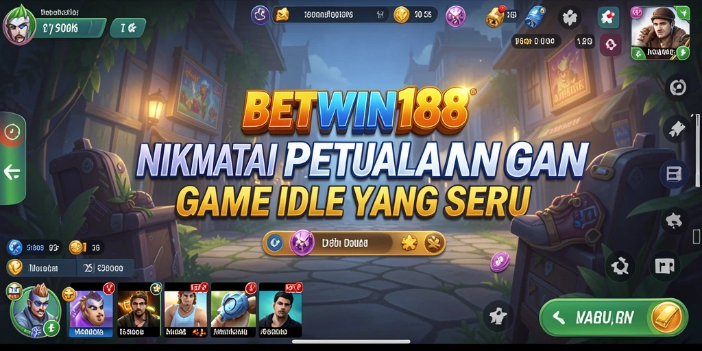 Screenshot gameplay BETWIN188 yang menampilkan karakter dan sumber daya.