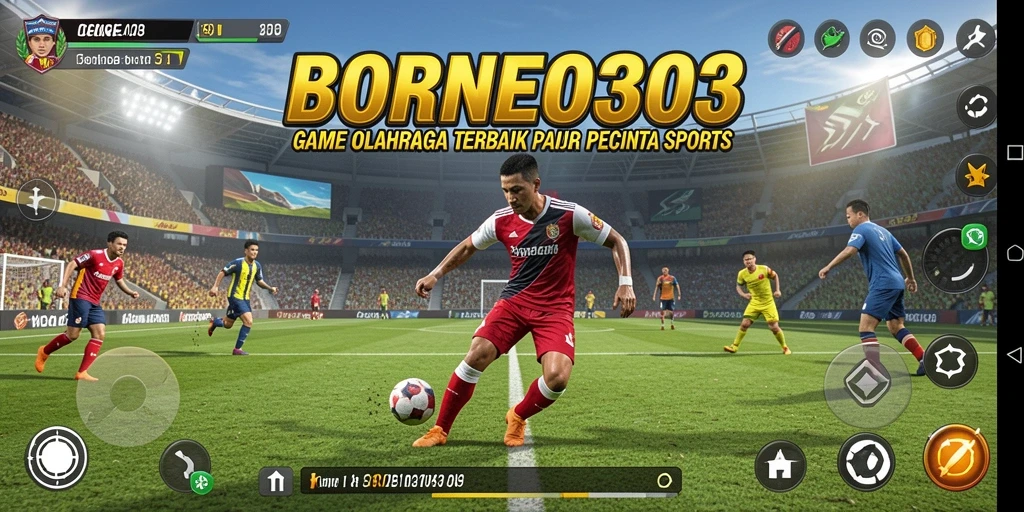 Tampilan gameplay mendebarkan dari BORNEO303, penuh aksi olahraga.