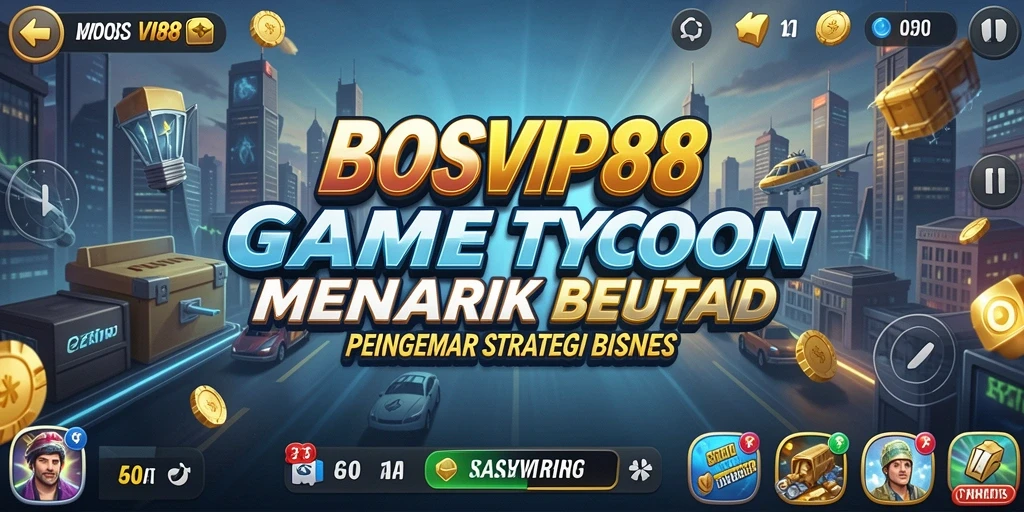 Tampilan gameplay <strong>BOSVIP88</strong> yang menarik dan penuh strategi bisnis.