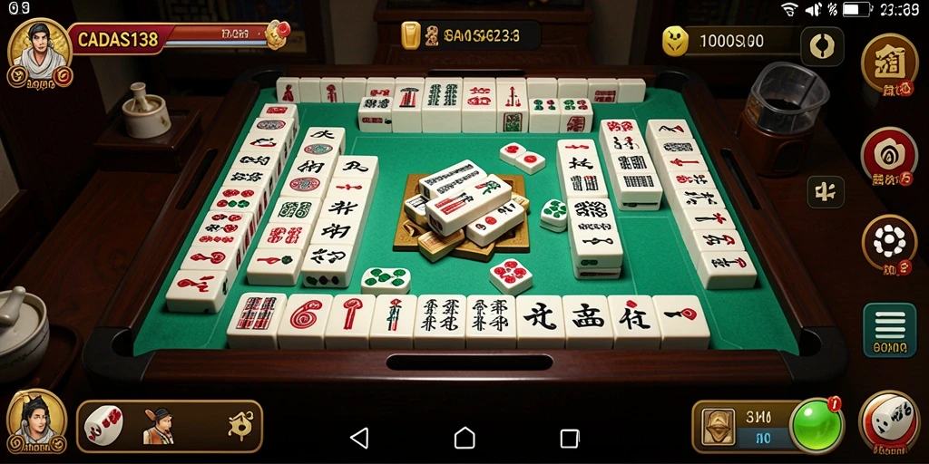 Tangkapan layar gameplay CADAS138 yang mengasyikkan dengan fitur Mahjong.