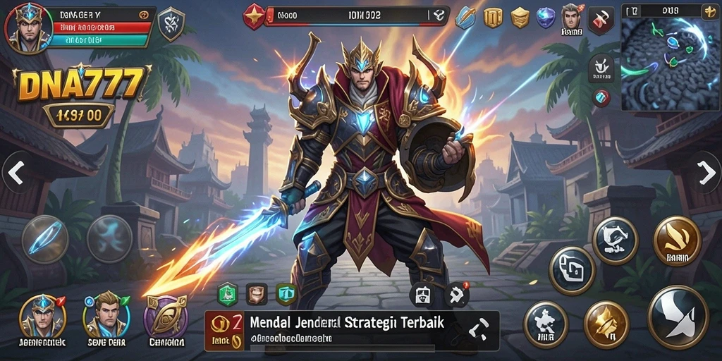 Screenshot menunjukkan aksi gameplay dinamis dalam DNA777.