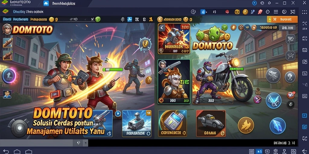 Tangkapan layar utama dari DOMTOTO yang menunjukkan pemantauan utilitas.