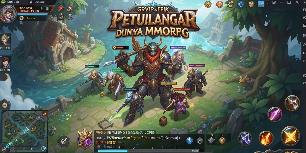 Screenshot gameplay G9VIP yang menampilkan petualangan epik di dunia MMORPG.