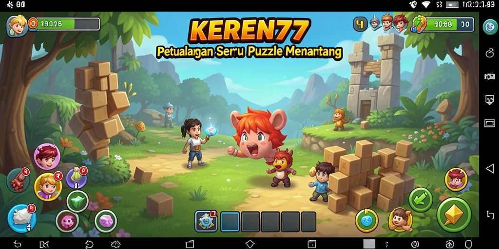 Tampilan gameplay Puzzle KEREN77 yang penuh tantangan.