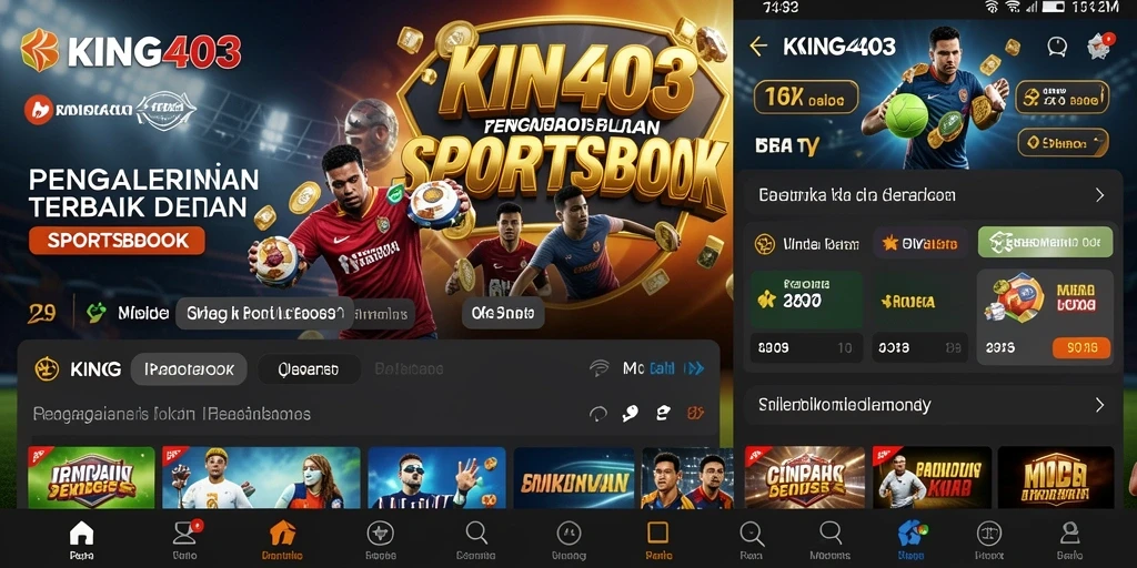 Screenshot utama KING403 menampilkan antarmuka sportsbook yang menarik.
