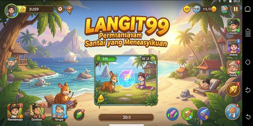 Tampilan menarik dari gameplay LANGIT99 yang seru dan menyenangkan.