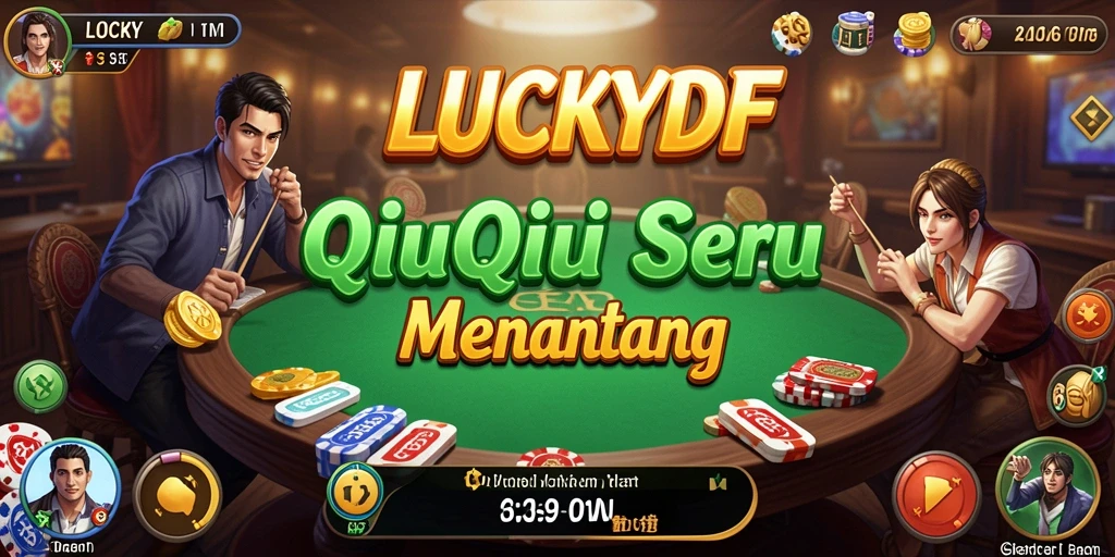 Screenshot gameplay QiuQiu yang seru dan dinamis di LUCKYDF.