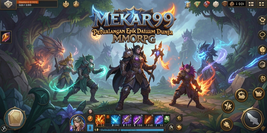 Screenshot MEKAR99 menampilkan momen epik dalam petualangan MMORPG.
