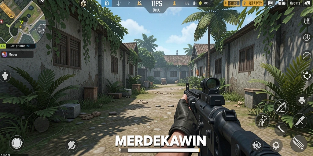 Tampilan gameplay seru di MERDEKAWIN dengan aksi menegangkan.