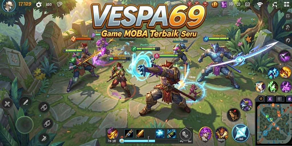 Gameplay seru dari VESPA69 yang menampilkan pertarungan tim yang mendebarkan.
